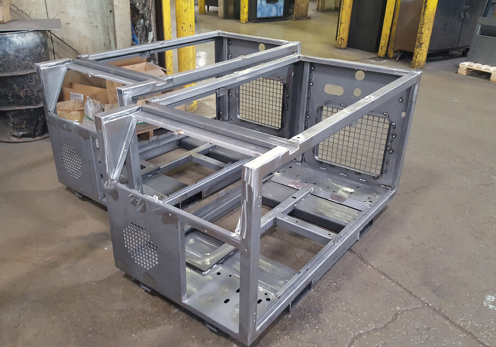 Industrial metal fabrication equipment built by Eaton Fabricating